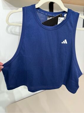 Adidas Women's Navy Crop Tank Top - Size XL NWT